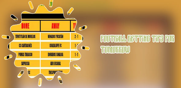Football correct score tips tomorrow